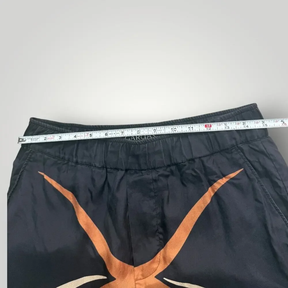 GARCIAS Men’s Bull-Logo Silk Trousers sz M